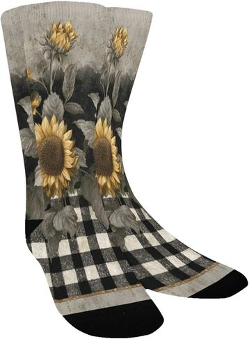 جوارب المشي لمسافات طويلة بلون رمادي عباد الشمس الريفي - جوارب شتوية حرارية سميكة دافئة للأولاد والبنات الصغار للمدرسة، والارتداء اليومي والأنشطة الخارجية in Kuwait