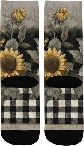 جوارب المشي لمسافات طويلة بلون رمادي عباد الشمس الريفي - جوارب شتوية حرارية سميكة دافئة للأولاد والبنات الصغار للمدرسة، والارتداء اليومي والأنشطة الخارجية in Kuwait