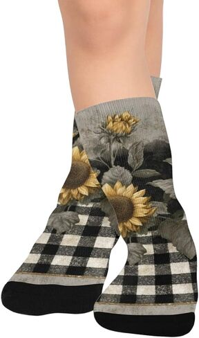 جوارب المشي لمسافات طويلة بلون رمادي عباد الشمس الريفي - جوارب شتوية حرارية سميكة دافئة للأولاد والبنات الصغار للمدرسة، والارتداء اليومي والأنشطة الخارجية in Kuwait