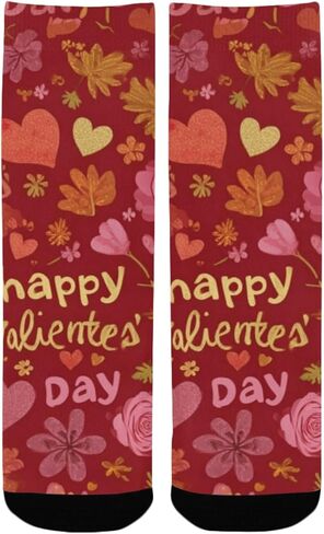 جوارب Red Love Heart Art للتنزه سيرًا على الأقدام - جوارب شتوية حرارية سميكة دافئة للأطفال الصغار للأولاد والبنات للمدرسة، والارتداء اليومي والأنشطة الخارجية in Saudi Arabia