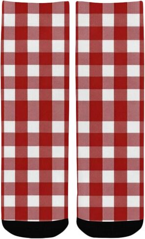 جوارب المشي لمسافات طويلة بنمط مربعات بيضاء كلاسيكية - جوارب شتوية حرارية سميكة دافئة للأطفال الصغار للأولاد والبنات للمدرسة، والارتداء اليومي والأنشطة الخارجية in Kuwait