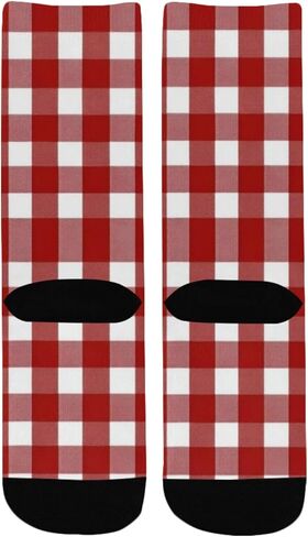 جوارب المشي لمسافات طويلة بنمط مربعات بيضاء كلاسيكية - جوارب شتوية حرارية سميكة دافئة للأطفال الصغار للأولاد والبنات للمدرسة، والارتداء اليومي والأنشطة الخارجية in Kuwait