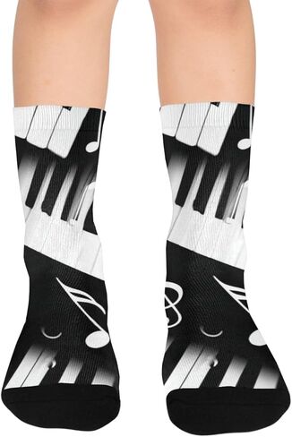 جوارب بيانو كي ميلودي للمشي لمسافات طويلة - جوارب شتوية حرارية سميكة دافئة للأولاد والبنات الصغار للمدرسة، والارتداء اليومي والأنشطة الخارجية in Kuwait