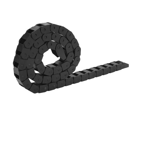 1M Black Nylon Cable Chain 10mm x 15mm(Inner H x Inner W) End Connectors Drag Chain Cable Carrier Electronic Equipment in Saudi Arabia