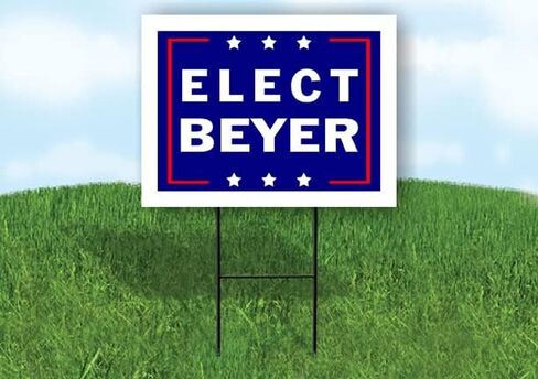 ELECT BEYER - لافتة طريق من جانب واحد مع حامل - لافتات الممر للشارع والحديقة والمكعبات والمنزل والعقارات - لافتات الفناء، لافتة مخصصة، لافتات شخصية - 18 بوصة × 24 بوصة in Saudi Arabia