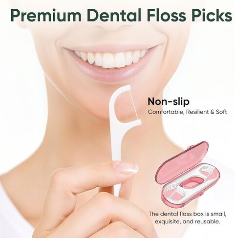 300 Dental Floss Picks, 30 Packs Dental Flossers with Floss Pick Case, Stocking Stuffers Adults, Bulk Stocking Stuffers for Adults, Party Favors Adult in Kuwait