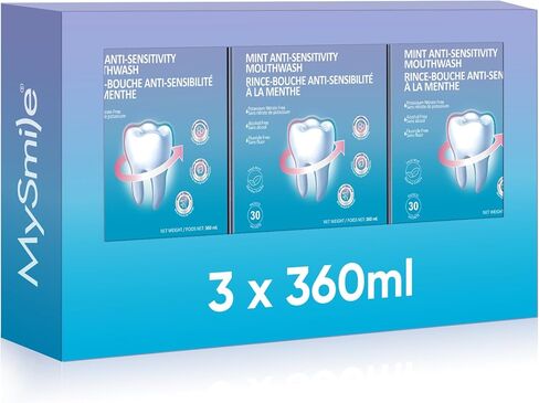 MySmile Mouthwash Alcohol Free, Mouth Wash for Adults, Travel Mouthwash, Oral Rinse Helps Kill 99% of Bad Breath Germs, Prevents Cavities, Fluoride Free, Fresh Mint, 30 Uses in Kuwait