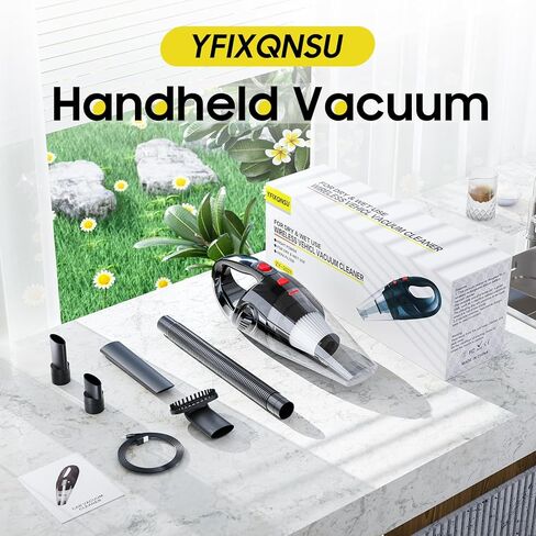 Hand Held Vacuum Cordless Rechargeable - Portable Mini Vacuum Cleaner with Brushless Motor, Clean Dust & Hair Quickly, Lightweight & Low-Noise for Office/Car/Home in Kuwait