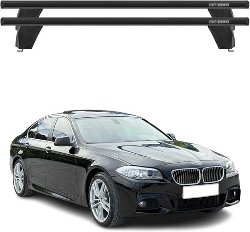 OMAC Roof Rack Cross Bars for BMW 5 Series F10 Sedan 2011-2016 Lockable 165Lbs Aluminium Silver 2Pcs fits Cargo Carriers Kayak Canoe Bike Snowboard in Saudi Arabia