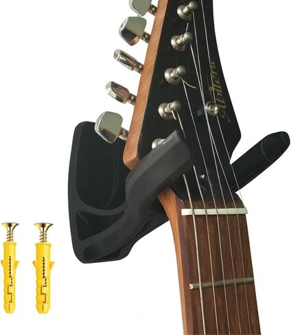 | Guitar Wall Mount Holder | Durable Bioplastic Hanger for Acoustic & Electric Guitars | Easy Installation | Comes with Hidden Screws with Slide Lock System | (60mm Wide) (Eclectic) in Saudi Arabia