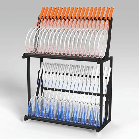 Floor-Standing Tennis Racket Rack, Heavy Duty Steel Tennis Rackets/Badminton Rackets Storage Rack, Height Adjustable, Violin/Guitar Display Stand in Saudi Arabia