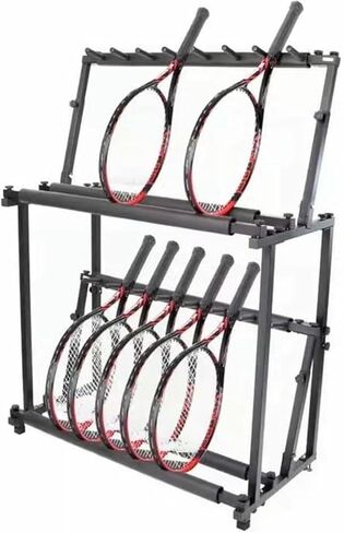 Floor-Standing Tennis Racket Rack, Heavy Duty Steel Tennis Rackets/Badminton Rackets Storage Rack, Height Adjustable, Violin/Guitar Display Stand in Saudi Arabia