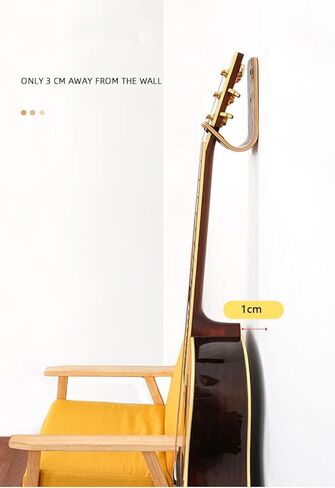 حامل جداري للجيتار الخشبي الفاخر، هيكل من خشب الجوز الرقائقي، شماعة أدوات مثبتة على الحائط للقيثارات والقيثارة وخطاف عرض تخزين المعدات الموسيقية in Kuwait