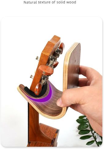 حامل جداري للجيتار الخشبي الفاخر، هيكل من خشب الجوز الرقائقي، شماعة أدوات مثبتة على الحائط للقيثارات والقيثارة وخطاف عرض تخزين المعدات الموسيقية in Kuwait