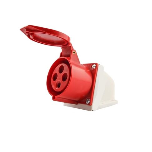 Industrial Aviation Plug Non-Explosion-Proof Socket Connector Three-Phase Waterproof Construction site Docking 3 core 4 5 Holes 16A/32A(Four core 16A Surface Mounted) in Saudi Arabia