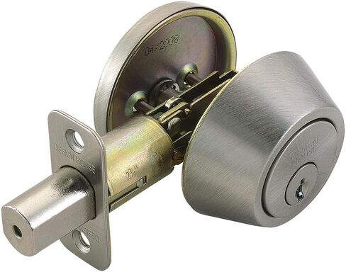 HomeStock Round Corner - Single Cylinder Keyed Entry Lock - Satin Nickel in Saudi Arabia