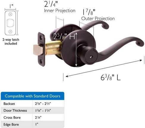HomeStock Round Corner - Single Cylinder Keyed Entry Lock - Satin Nickel in Saudi Arabia