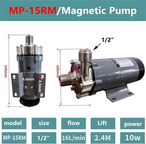1pcs MP-15RM Stainless Steel Magnetic Pump Circulation Pump Corrosion high Temperature Food Grade Small Brewing Pump in Saudi Arabia