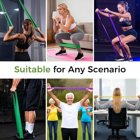 10 قطع من أحزمة المساعدة على السحب، 10 مستويات من أحزمة المقاومة للتمرين، أشرطة مقاومة للتمارين للرجال والنساء، شريط مقاومة للياقة البدنية، تدريب القوة، العلاج الطبيعي in Kuwait