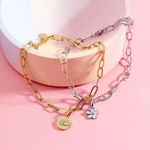 Pura Vida Anklet Harper Paperclip Chain Canklet Braclets for Women in Saudi Arabia