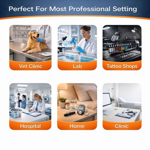 حامل مثبت على الحائط لحاوية الأدوات الحادة سعة 1 لتر مع حاوية متضمنة، ودعامة حائط واحدة آمنة، سهلة التركيب والإزالة السريعة للعيادة، والوشم، والمنتجعات الصحية المتوسطة والمنزل in Kuwait