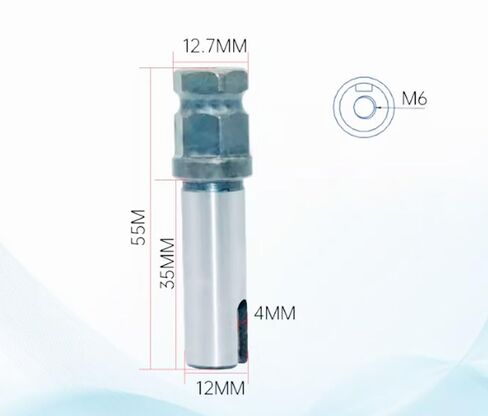 Generic Hexagon Output Shaft (Cylinder-Hexagon), Model: H12.7-D12-L35, Installation Shaft Diameter: 12mm, Effective Shaft Length: 35mm, Key Width: 4mm,2pcs/lot. in Saudi Arabia