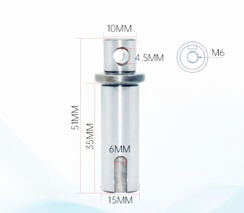 عمود الإخراج الثابت العام (أسطوانة-أسطوانة)، الموديل: D10-D15-L35، قطر عمود التثبيت: 15 مم، طول العمود الفعال: 35 مم، عرض المفتاح: 6 مم، 2 قطعة/الوحدة. in Saudi Arabia