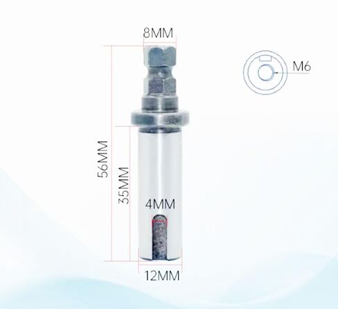 Generic Hexagon Output Shaft (Cylinder-Hexagon), Model: H8-D12-L35, Installation Shaft Diameter: 12mm, Effective Shaft Length: 35mm, Key Width: 4mm,2pcs/lot. in Saudi Arabia