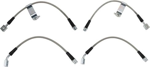 TRQ Performance Front and Rear Brake Hose Set Compatible with 2004-2012 Chevrolet Malibu 2005-2010 Pontiac G6 2007-2009 Saturn Aura in Saudi Arabia