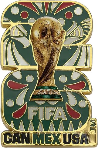 الإصدار الرسمي لكأس العالم FIFA 2026 - دبوس الدولة المضيفة لكأس العالم - دبوس مرصع بالمينا مطلي بطبقة ثنائية الأبعاد مقاس 1.5 بوصة - عنصر جامعي خالد - سبيكة زنك ممتازة - مثالي للملابس والقبعات والحقائب والشاشات in Kuwait
