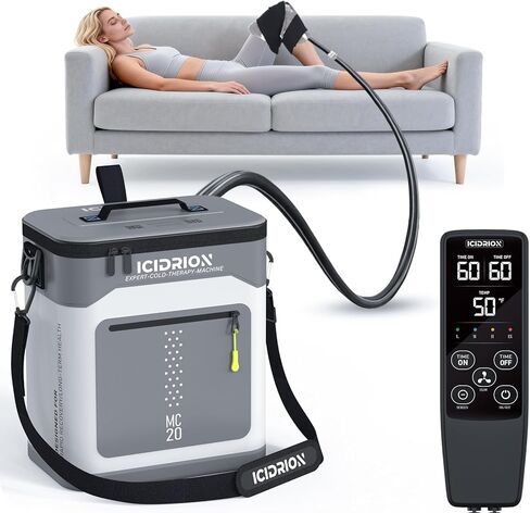 Ice Machine for Knee After Surgery, Programmable Cold Therapy Machine w/Temp Disp, 12H Knee Ice Machine Pain Relief, 12QT/Ultra-Quiet,Cryotherapy for Knee Replacement Shoulder Hip in Saudi Arabia