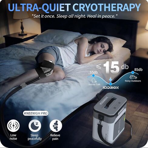 Ice Machine for Knee After Surgery, Programmable Cold Therapy Machine w/Temp Disp, 12H Knee Ice Machine Pain Relief, 12QT/Ultra-Quiet,Cryotherapy for Knee Replacement Shoulder Hip in Saudi Arabia
