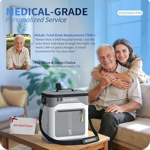Ice Machine for Knee After Surgery, Programmable Cold Therapy Machine w/Temp Disp, 12H Knee Ice Machine Pain Relief, 12QT/Ultra-Quiet,Cryotherapy for Knee Replacement Shoulder Hip in Saudi Arabia