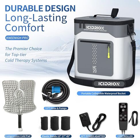 Ice Machine for Knee After Surgery, Programmable Cold Therapy Machine w/Temp Disp, 12H Knee Ice Machine Pain Relief, 12QT/Ultra-Quiet,Cryotherapy for Knee Replacement Shoulder Hip in Saudi Arabia