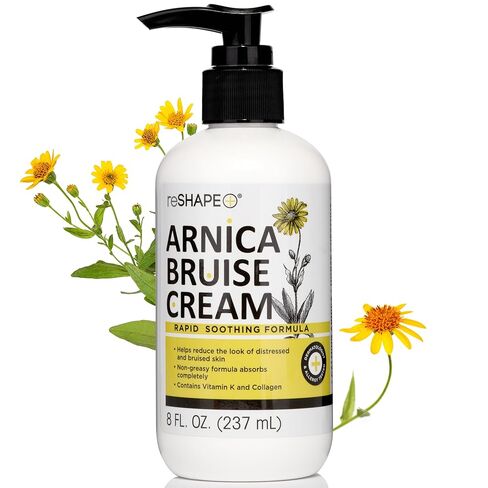 Reshapp+ Arnica الكدمات الكريمة الكريمة الموضعية للكدمات والتورم وتغير اللون على الجلد ، غسول Arnica المثلي الطبيعي مع فيتامين K ، كستناء الحصان ، والكولاجين ، كبير 8 أوقية in Saudi Arabia