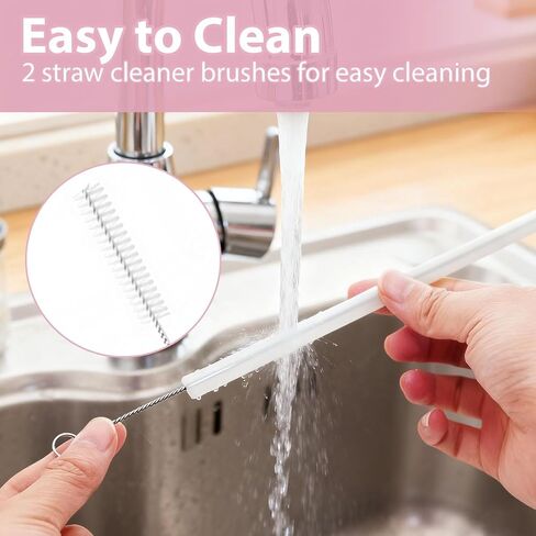 مجموعة مكونة من 10 قطع بديلة لزجاجة ThermoFlask 14OZ/18OZ/24OZ/32OZ/40OZ، طول قابل للتخصيص مع فرش التنظيف وأداة القطع، خالية من مادة BPA. in Kuwait