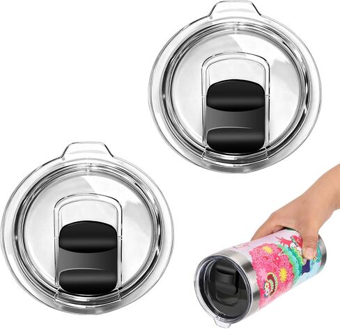 2PCS MagSlider Lid compatible with Tervis 12 & 20oz Stainless Steel Tumbler Travel Cups in Saudi Arabia