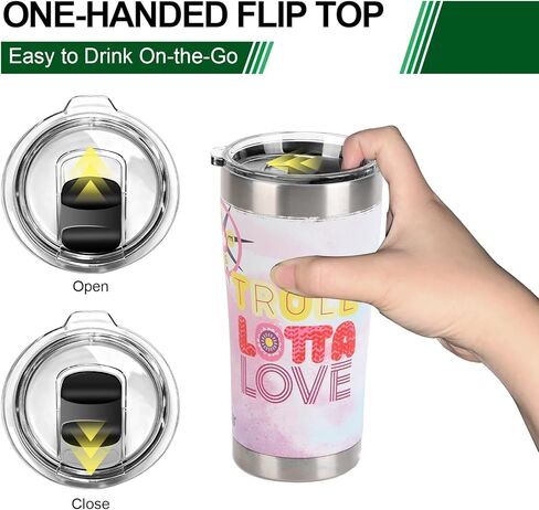 2PCS MagSlider Lid compatible with Tervis 12 & 20oz Stainless Steel Tumbler Travel Cups in Saudi Arabia