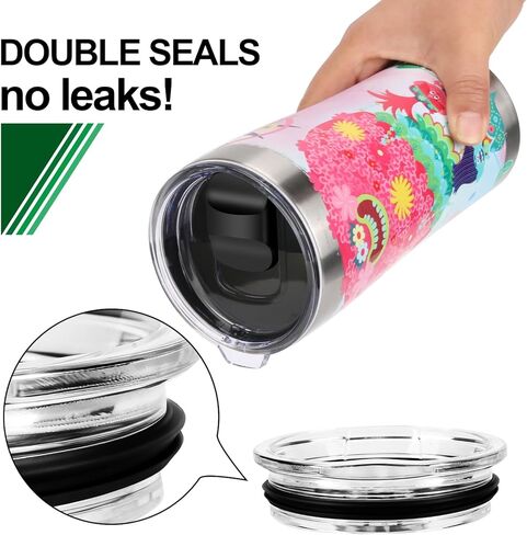 2PCS MagSlider Lid compatible with Tervis 12 & 20oz Stainless Steel Tumbler Travel Cups in Saudi Arabia