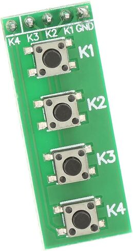 Hyuduo Universal 4-Key Push Button Switch Module - لوحة مفاتيح تشغيل/إيقاف صناعية للوحات التحكم، ومفاتيح ضغط قابلة للتركيب على السكك الحديدية DIN in Saudi Arabia