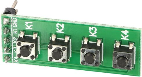 Hyuduo Universal 4-Key Push Button Switch Module - لوحة مفاتيح تشغيل/إيقاف صناعية للوحات التحكم، ومفاتيح ضغط قابلة للتركيب على السكك الحديدية DIN in Saudi Arabia