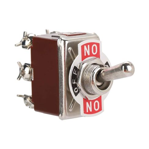 5 قطع تبديل DPDT 6 Pin3 محطة موضع التشغيل على 15A، تبديل الصمام الميكانيكي، فتحة تركيب 12 مم، مقبض دائري معدني يمكن التحكم فيه يدويًا للأغراض الصناعية in Kuwait