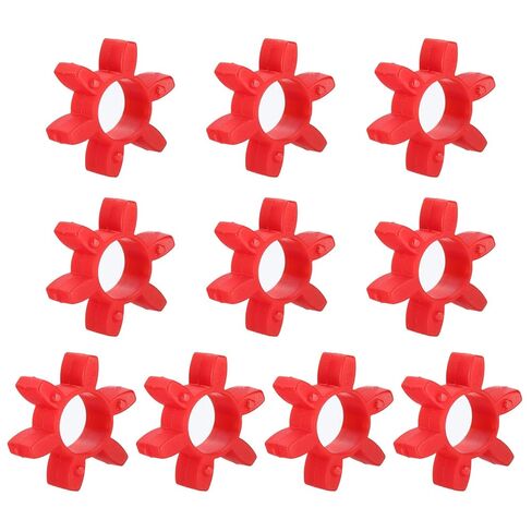 uxcell 10pcs Curved Jaw 24 Coupling Insert, Urethane Flexible Jaw Coupling Center Insert for L-Jaw Couplings L-Jaw Couplers Set, Red in Saudi Arabia