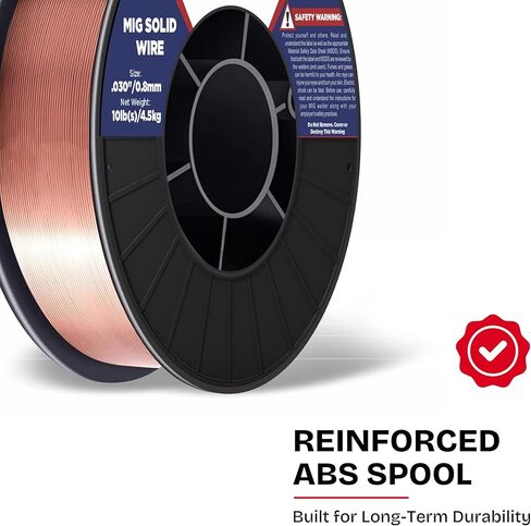 سلك لحام MIG صلب من ATLASWELDER، ER70S-6.030 بوصة 10 رطل مع ترشيش منخفض ومستويات عالية من مزيلات الأكسدة لجميع مواضع لحام الغاز in Kuwait