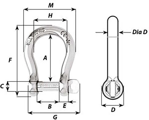 تكبل القوس ذاتي القفل من Wichard - قطر 10 ملم - 13/32 بوصة in Kuwait