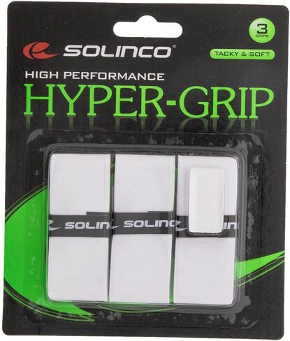Solinco Hyper Extra Tacky Tennis Over Grip، أبيض، 3 عبوات in Saudi Arabia