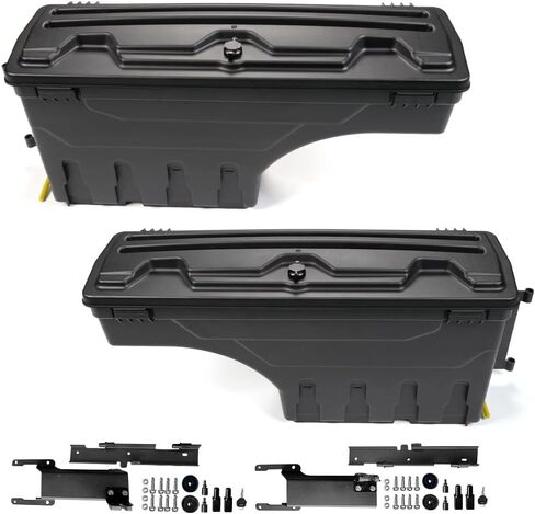PIT66 2Pcs Lockable Truck Bed Storage Box Toolbox, Compatible with 2017-2023 Ford F250 F350 Super Duty 17-23, Left Driver + Right Passenger Sides Tool Box Drawer Set in Saudi Arabia