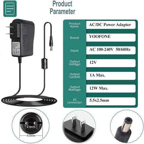 12V Power Supply Charger Adapter for Yamaha PA130 PA150, Power Cord for Yamaha PSR, YPG, YPT, DGX, DD Series Keyboard - Only Compatible for Listed Models (3.93 Ft Long Cord) in Saudi Arabia