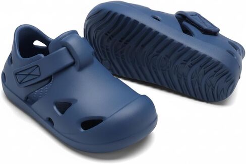 صنادل بمقدمة عريضة للأطفال الصغار للأولاد والبنات، أحذية سريعة الجفاف حفاة القدم، مقاومة للانزلاق بدون قطرة مغلقة عند الأصابع، أحذية صيفية للسباحة على الشاطئ وحمام السباحة in Kuwait