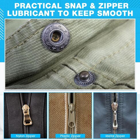 زيت تشحيم بسحّاب وسحاب من لونسوير للسحّابات البلاستيكية والمعدنية، 1.7 أونصة من تشحيم سحاب غير ملطخ لقماش القوارب، وحقائب المعدات، والملابس، والسترات، وبدلات الغوص، وألواح الفينيل والمزيد in Kuwait